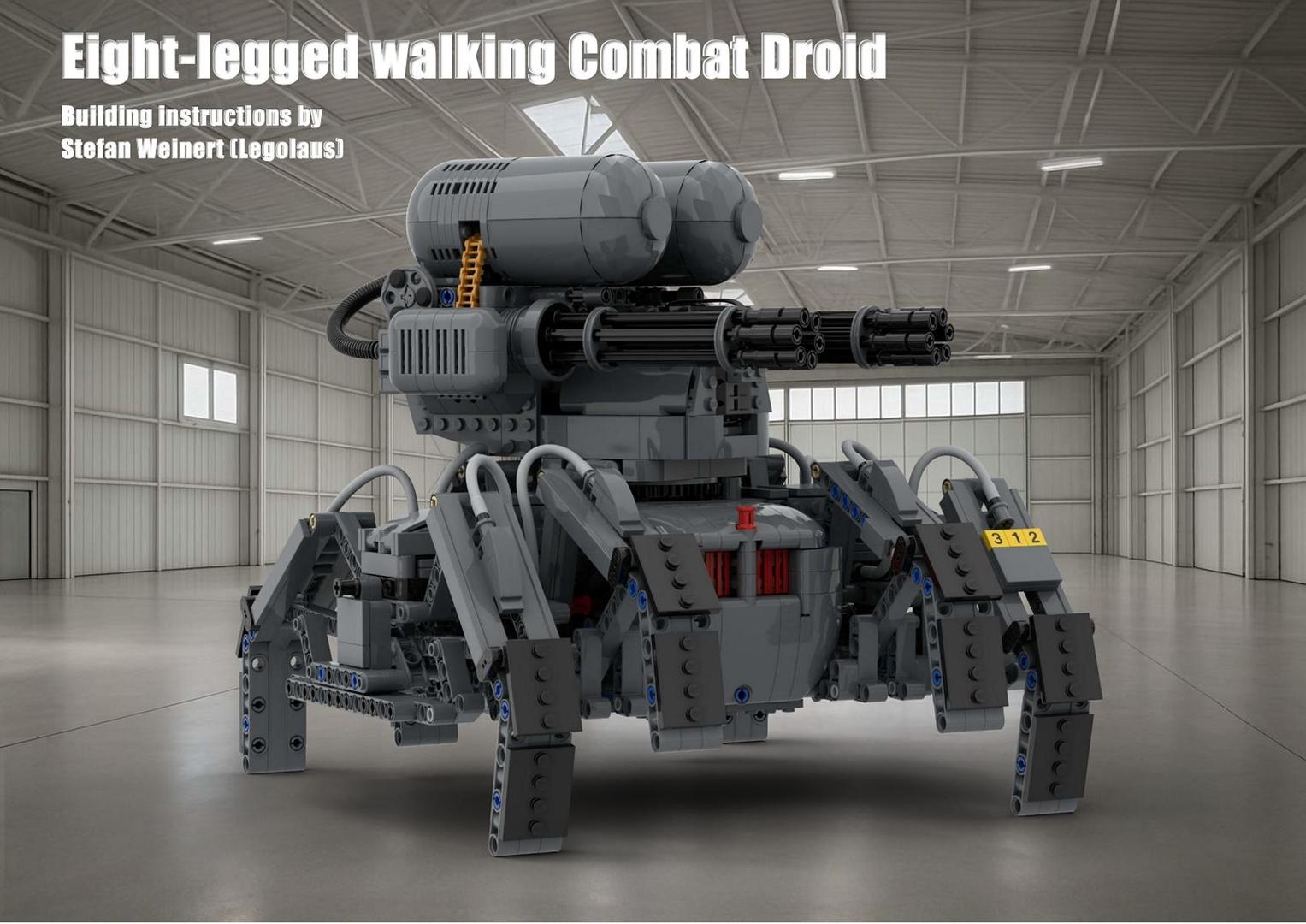 Eight-legged walking Combat Droid (Klann mechanism)