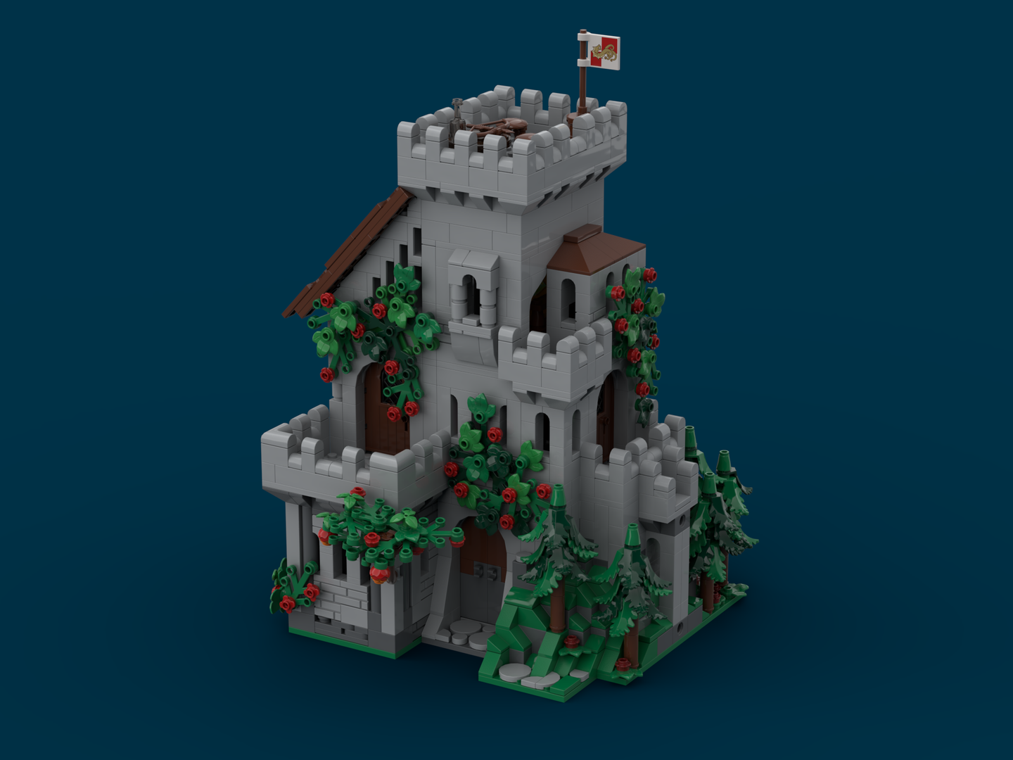 Medieval castle Keep in the forest - Modular