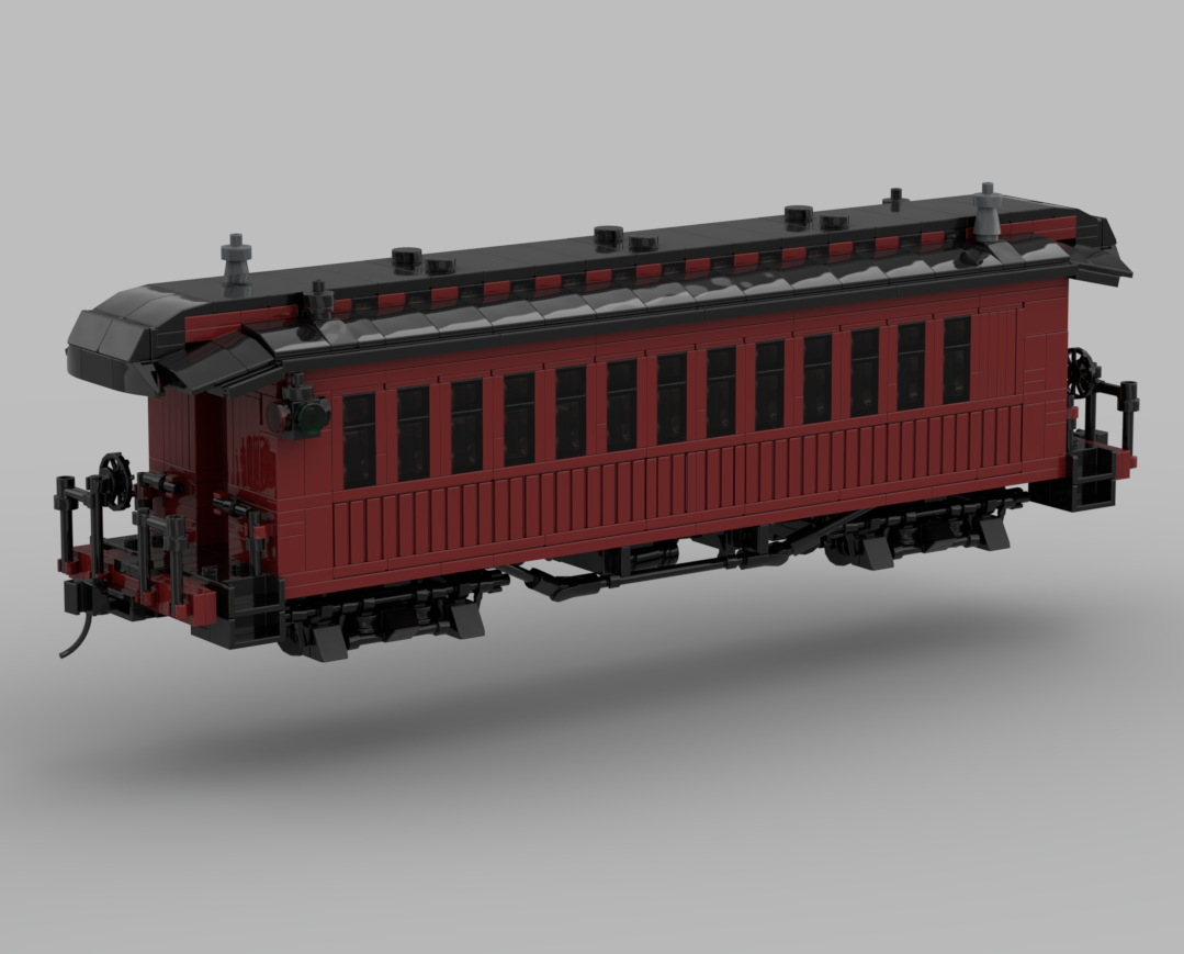 D&amp;RGW Passenger Coach Narrow Gauge Dark Red version.