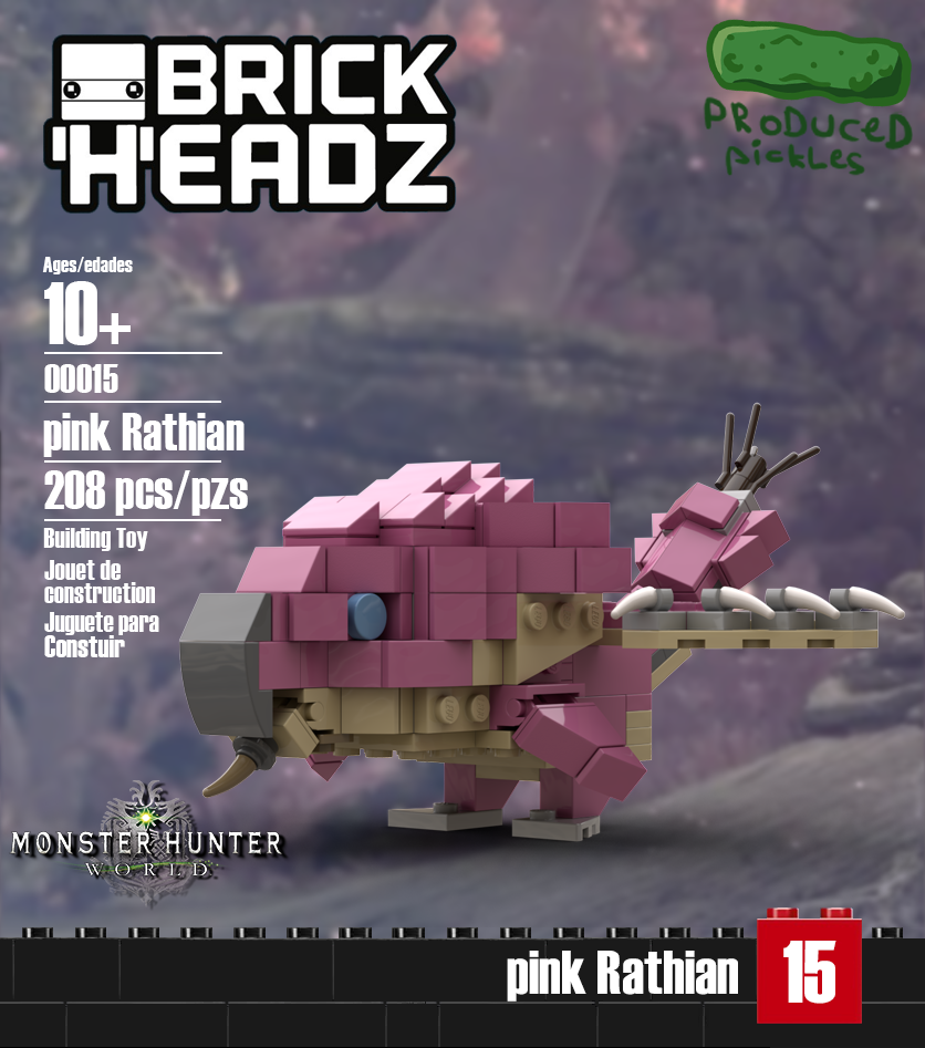 Pink Rathain World pink Rathian (Monster Hunter World) (MOC-24075) - LEGO MOC | MOC Tracker