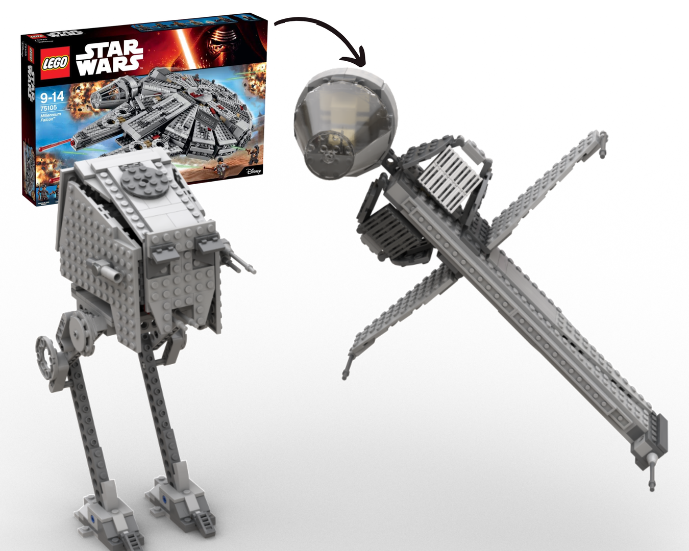 75105 AT-ST & B-Wing alternate build