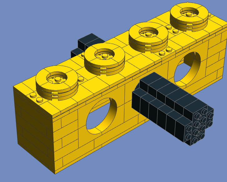 Upscale technic brick with axle