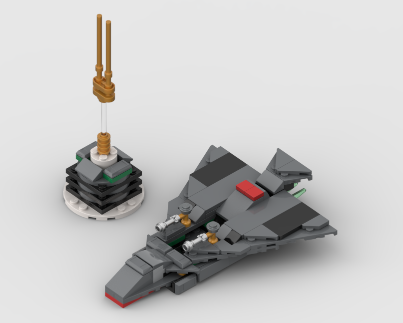 75385 Stealth Starfighter and Research Station (Alternate Build)