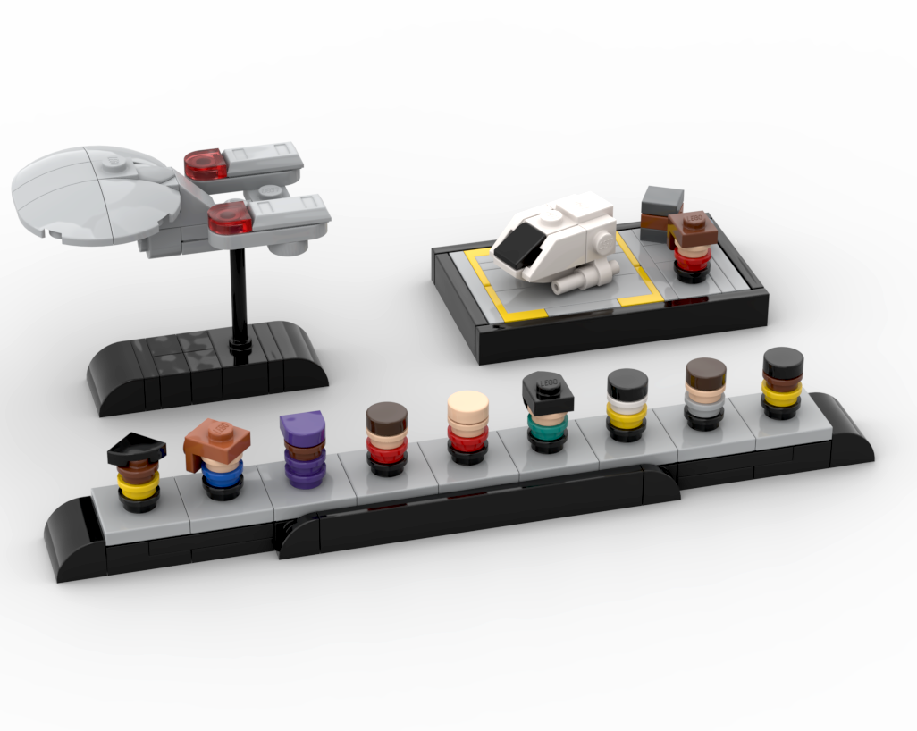 Enterprise D and Shuttlepod Display