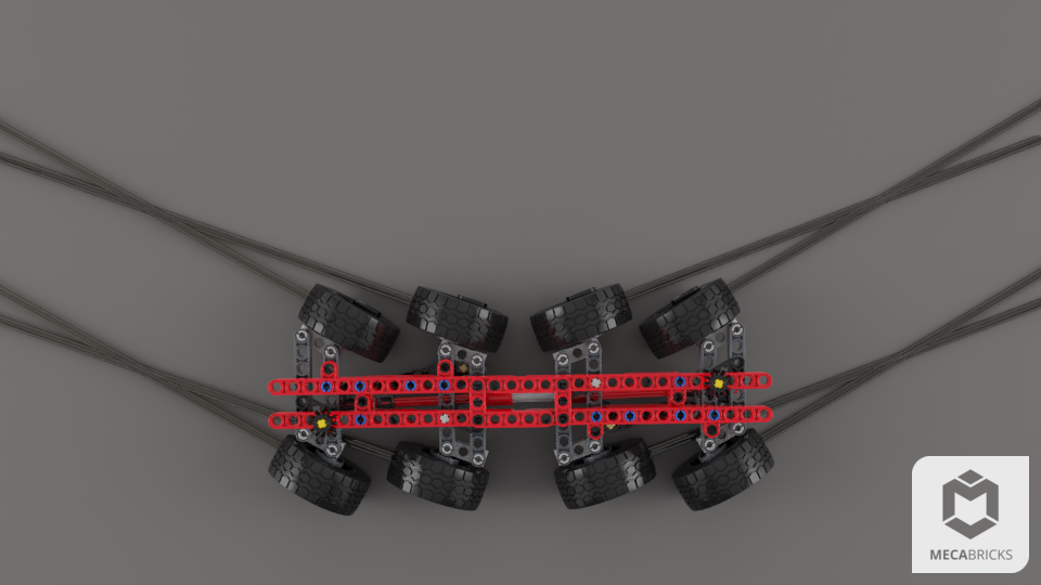 Simple 8-wheel-steering chassis