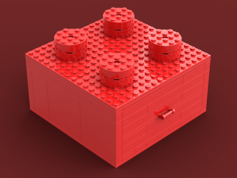 Lego Brick 2 x 2 Storage