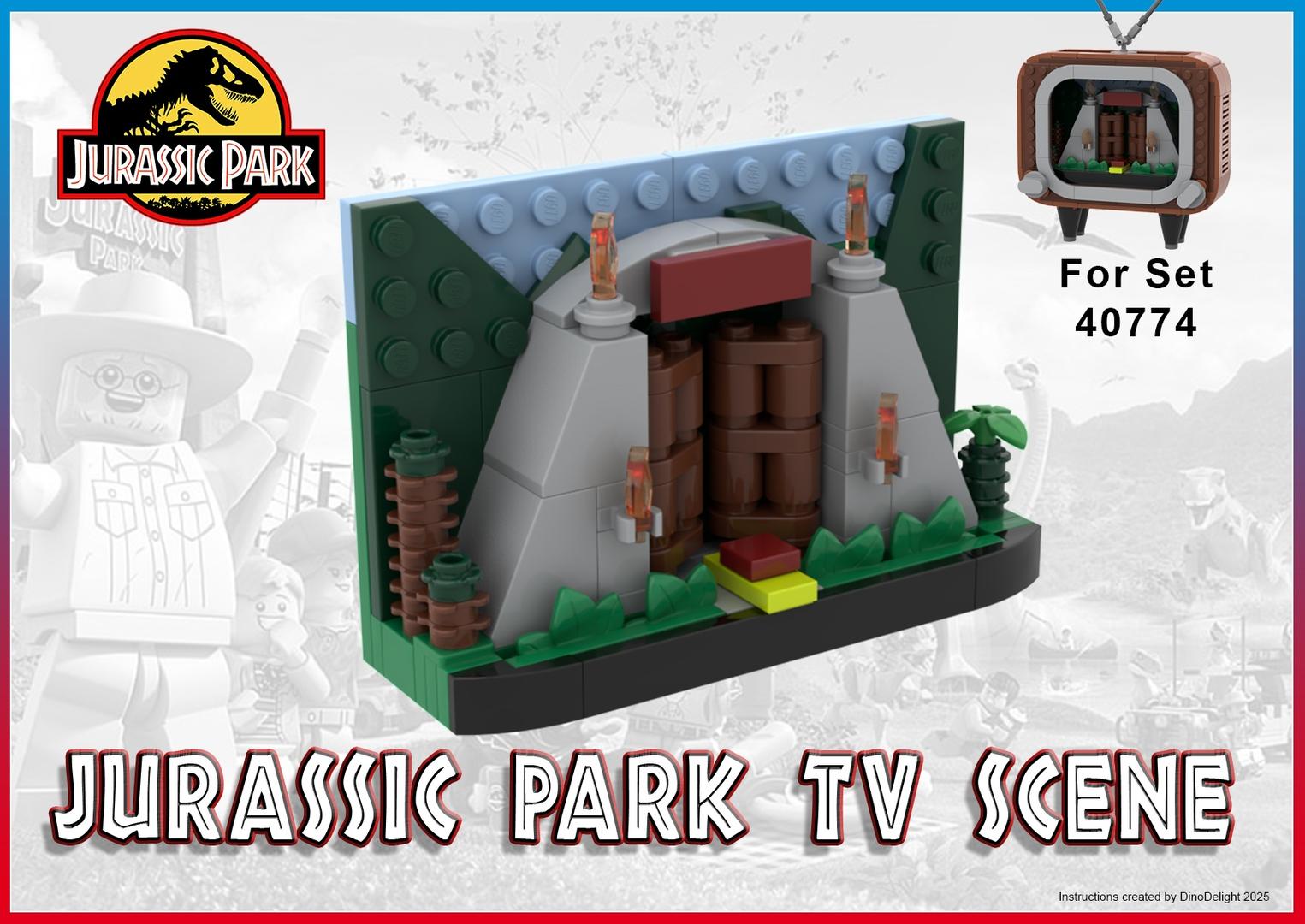 Jurassic Park Gates TV scene