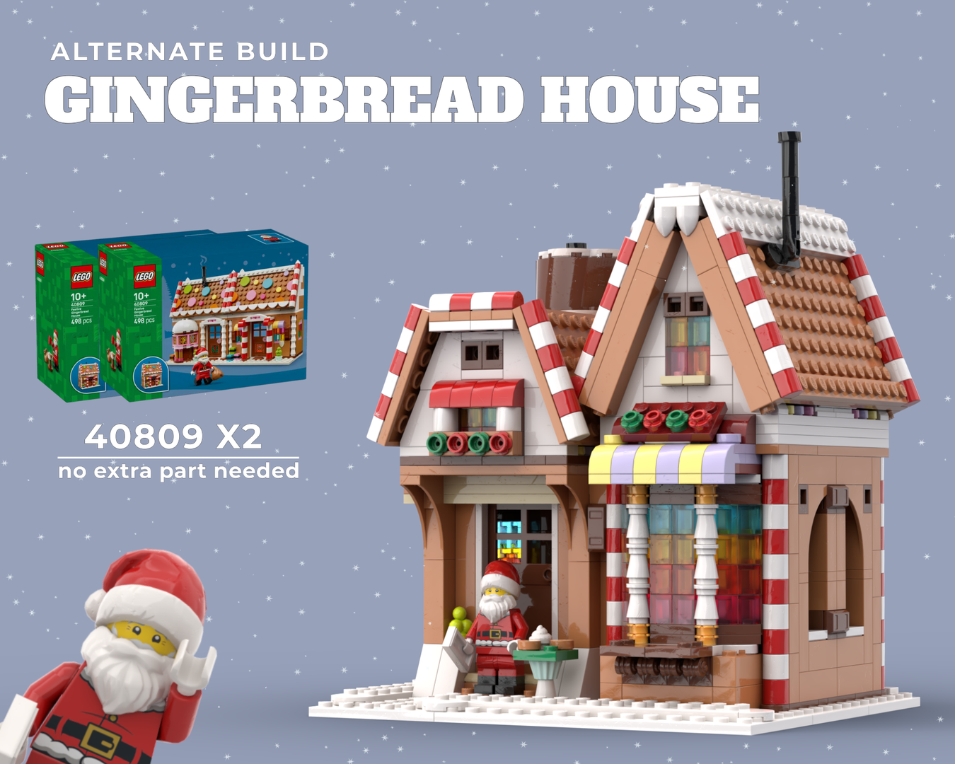 40809 Christmas Gingerbread House – Winter Village Alternate Build
