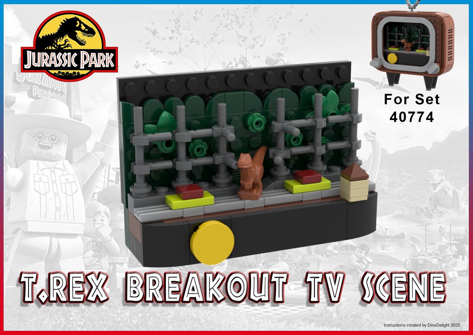 Jurassic Park T.rex Breakout TV scene