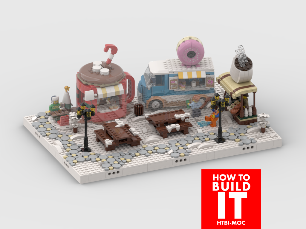 Winter Village - Display for set 40776 + 60452-  Winter Festive