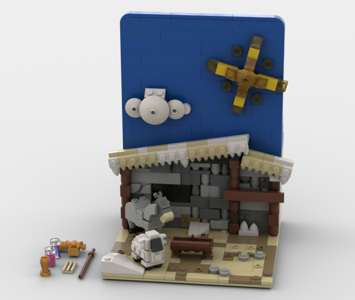 Nativity Scene / Santa's Visit Diorama