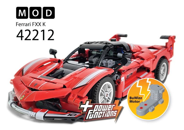 42212 페라리 FXX K RC MOD for Power Function &amp; BuWizz Mortors