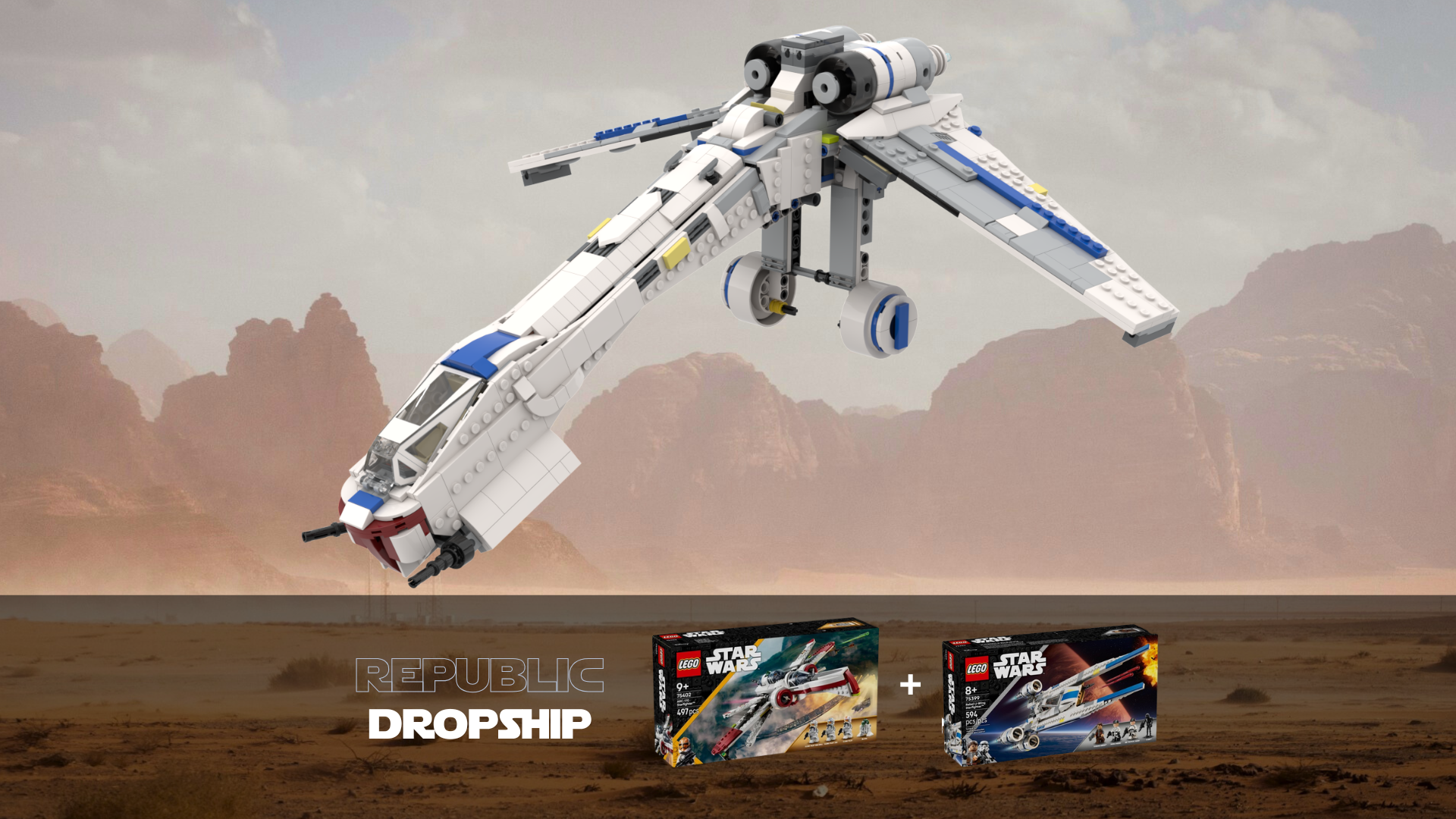 Republic Dropship - 75399 + 75402 alternative