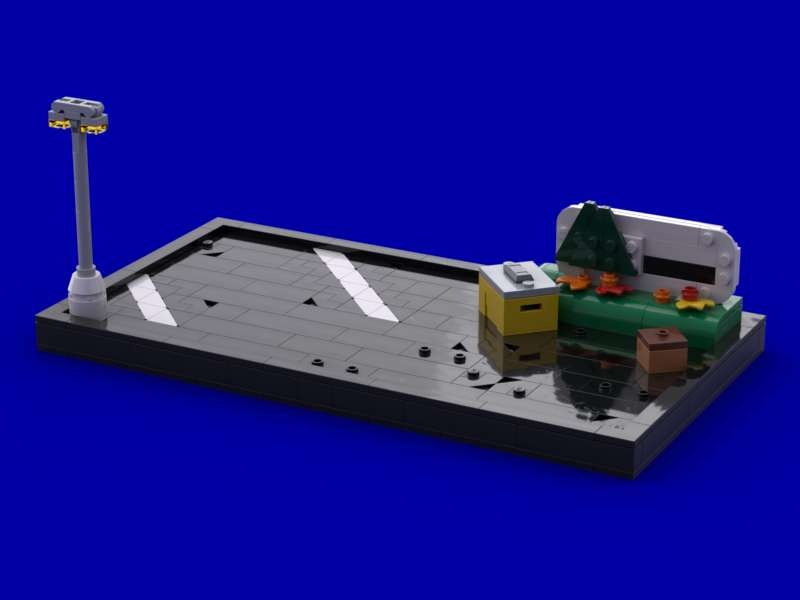 Twin Pines Mall Diorama Base for 77256