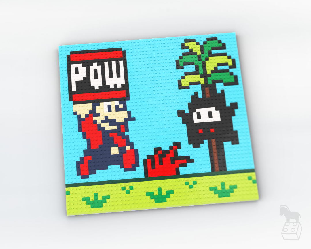 Super Mario Bros 2 Brick Art Mosaic