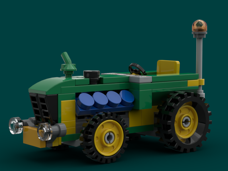 tracteur style john deere sans cabine