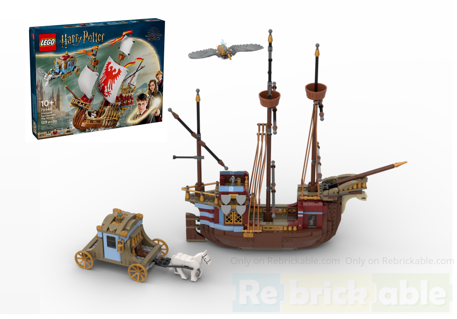 Ship, carriage and bird