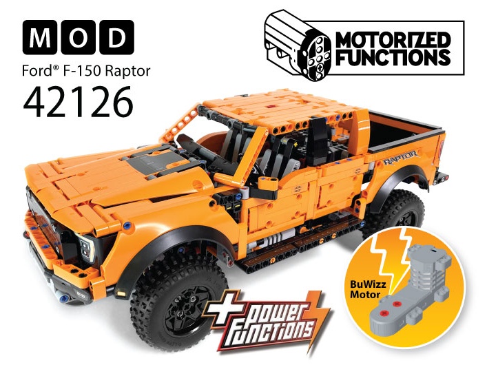 42126 Ford F-150 Raptor RC MOD for Power Function &amp; BuWizz Mortors