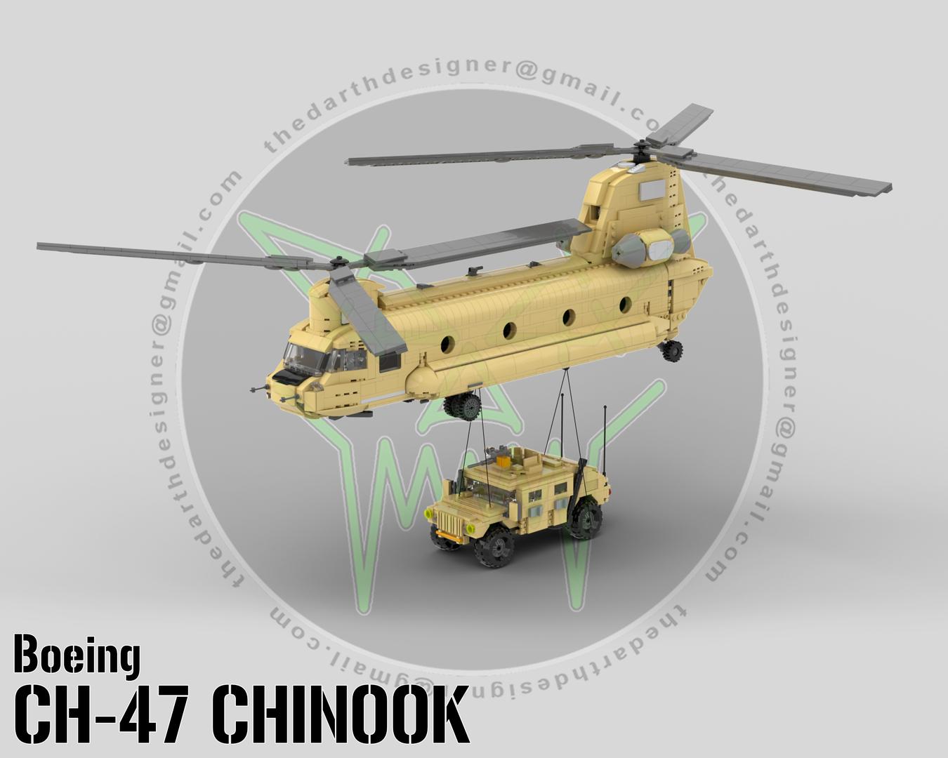 Boeing CH-47 F Chinook | 1:33 Minifig Scale