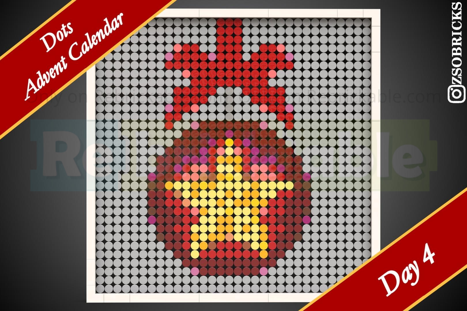 Day 4 - Bauble - Dots Advent Calendar by zsobricks
