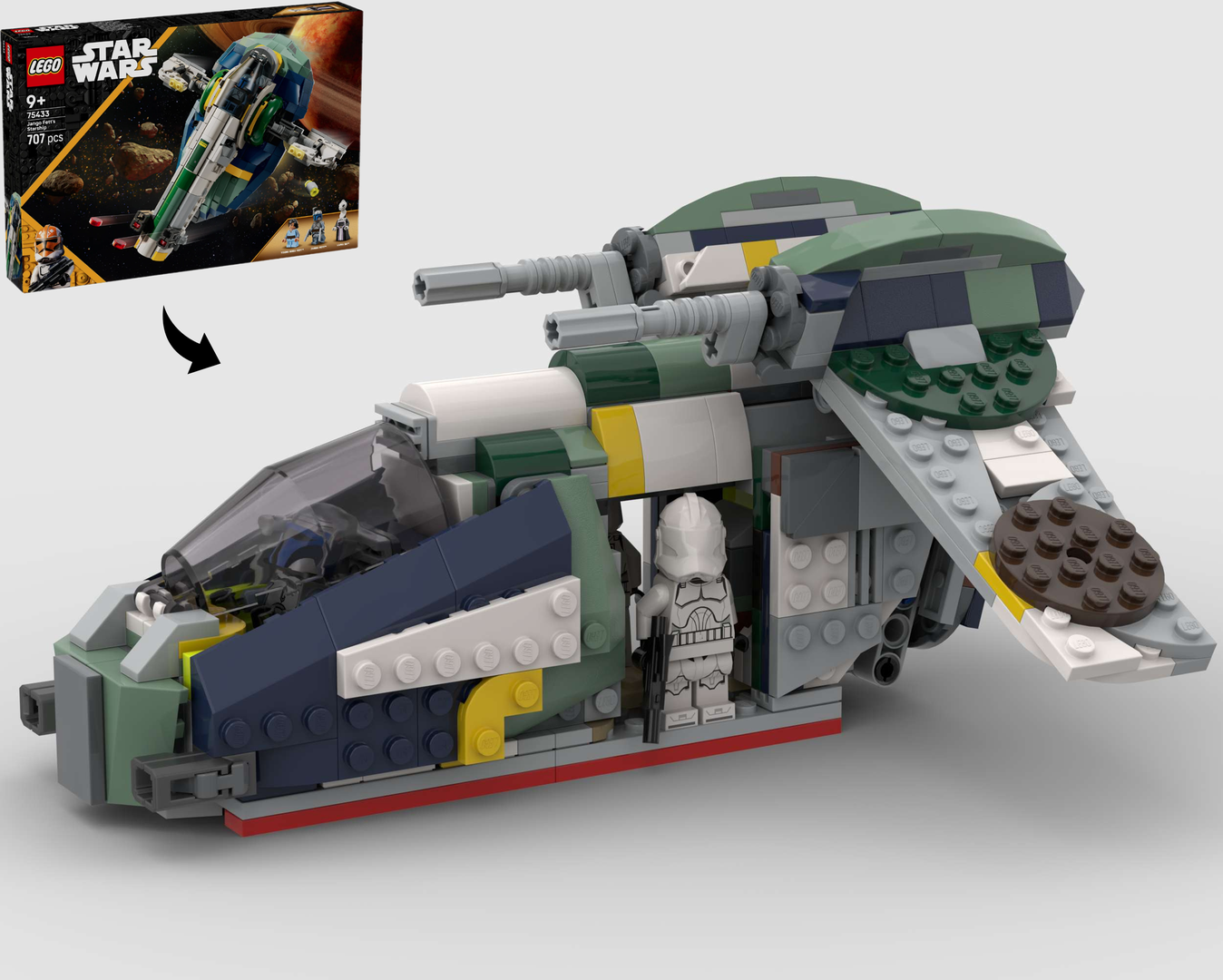 Assault Gunship – Alternate Build of 75433 Jango's Starship alternate build
