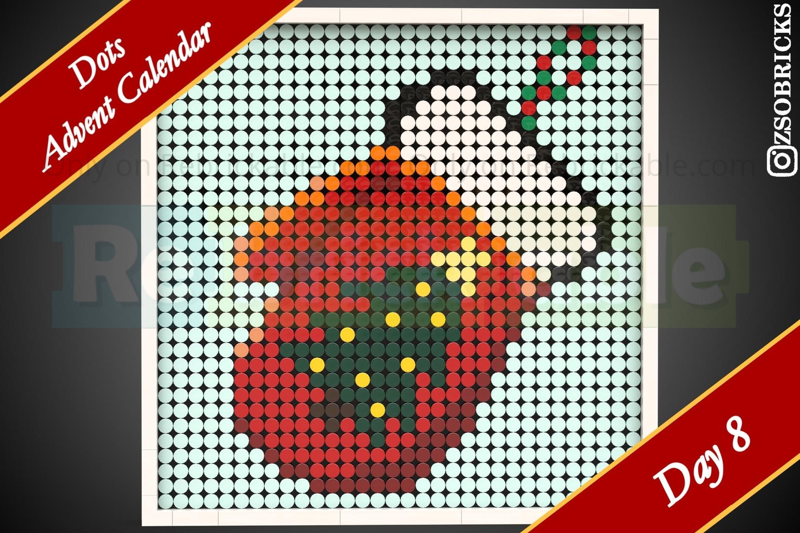 Day 8 - Mitten - Dots Advent Calendar by zsobricks