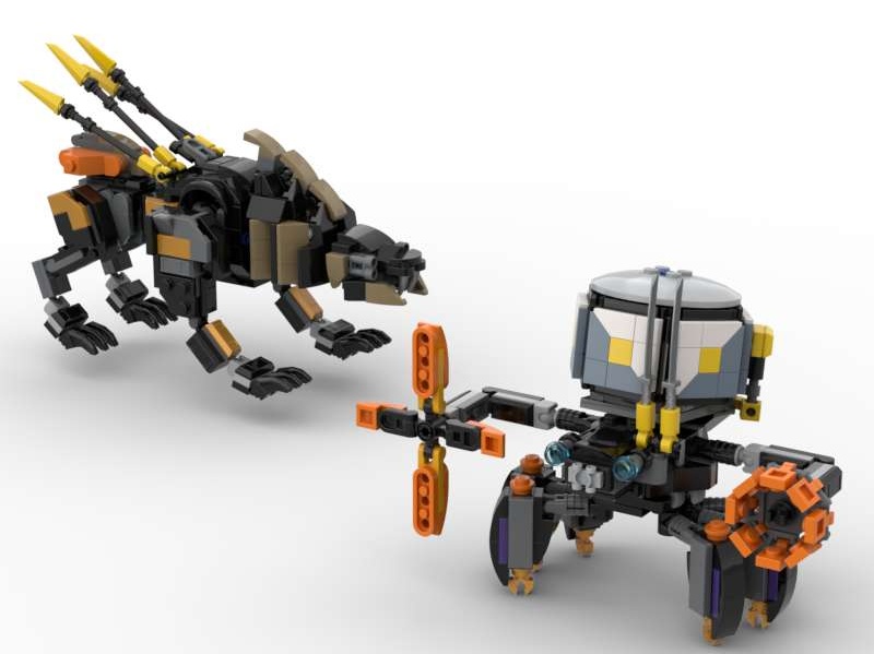 Apex Shellwalker and Sawtooth from LEGO Horizon Adventures