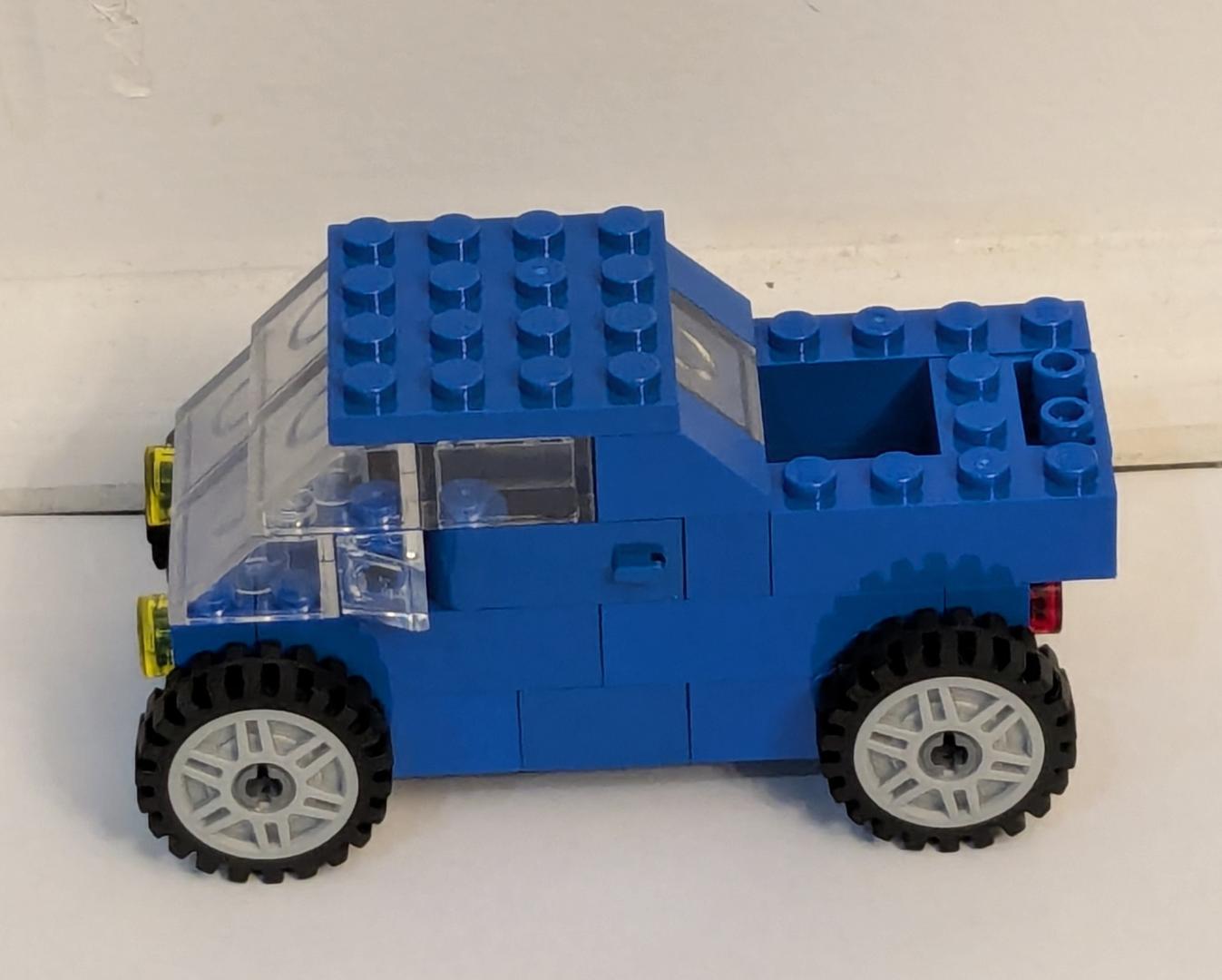 Blue pick-up truck