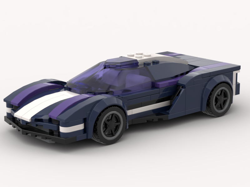 Sleek Dark Blue and Purple 2020s Corvette Stingray