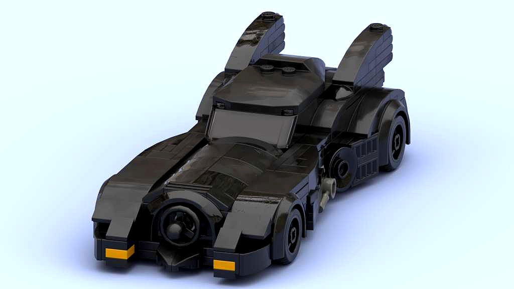 1989 Batmobile from Tim Burtons Movies in minifig scale