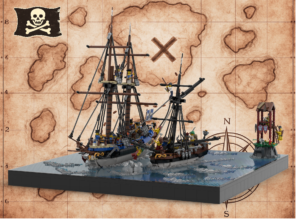 Bording party near "Watch tower reef"