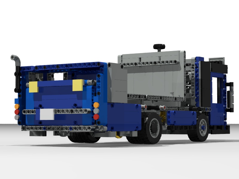 Rear-engine low-entry truck