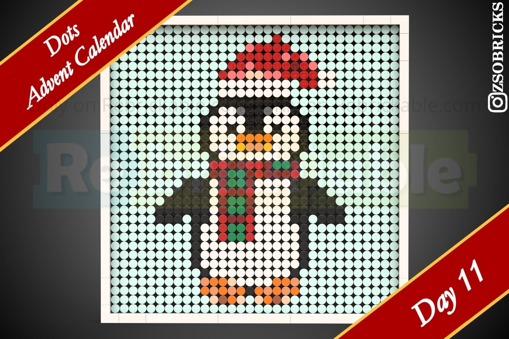 Day 11 - Penguin - Dots Advent Calendar by zsobricks