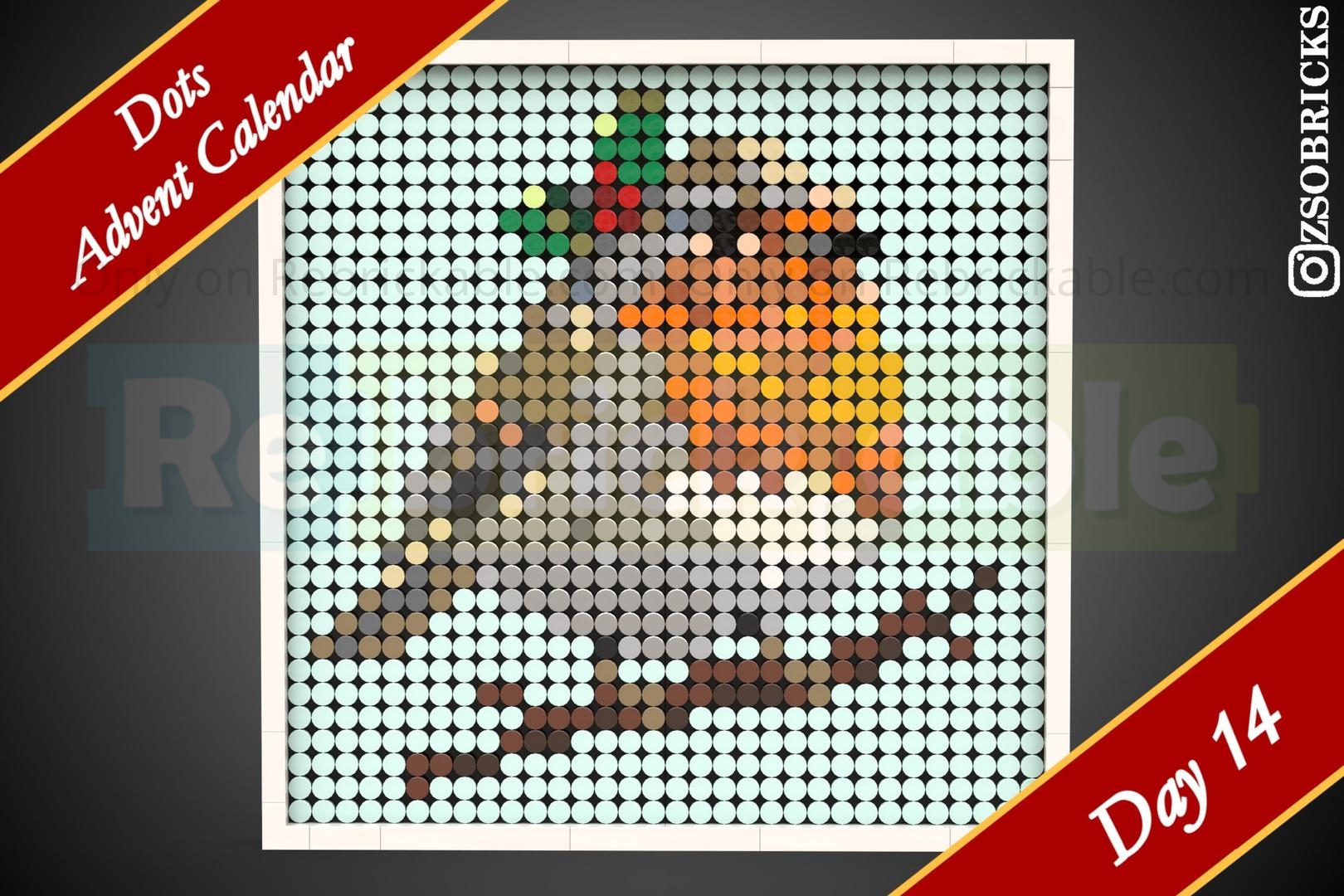 Day 14 - Robin - Dots Advent Calendar by zsobricks