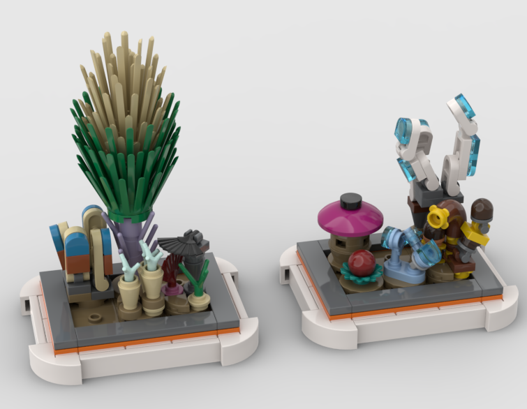 Subnautica Plants, with planters