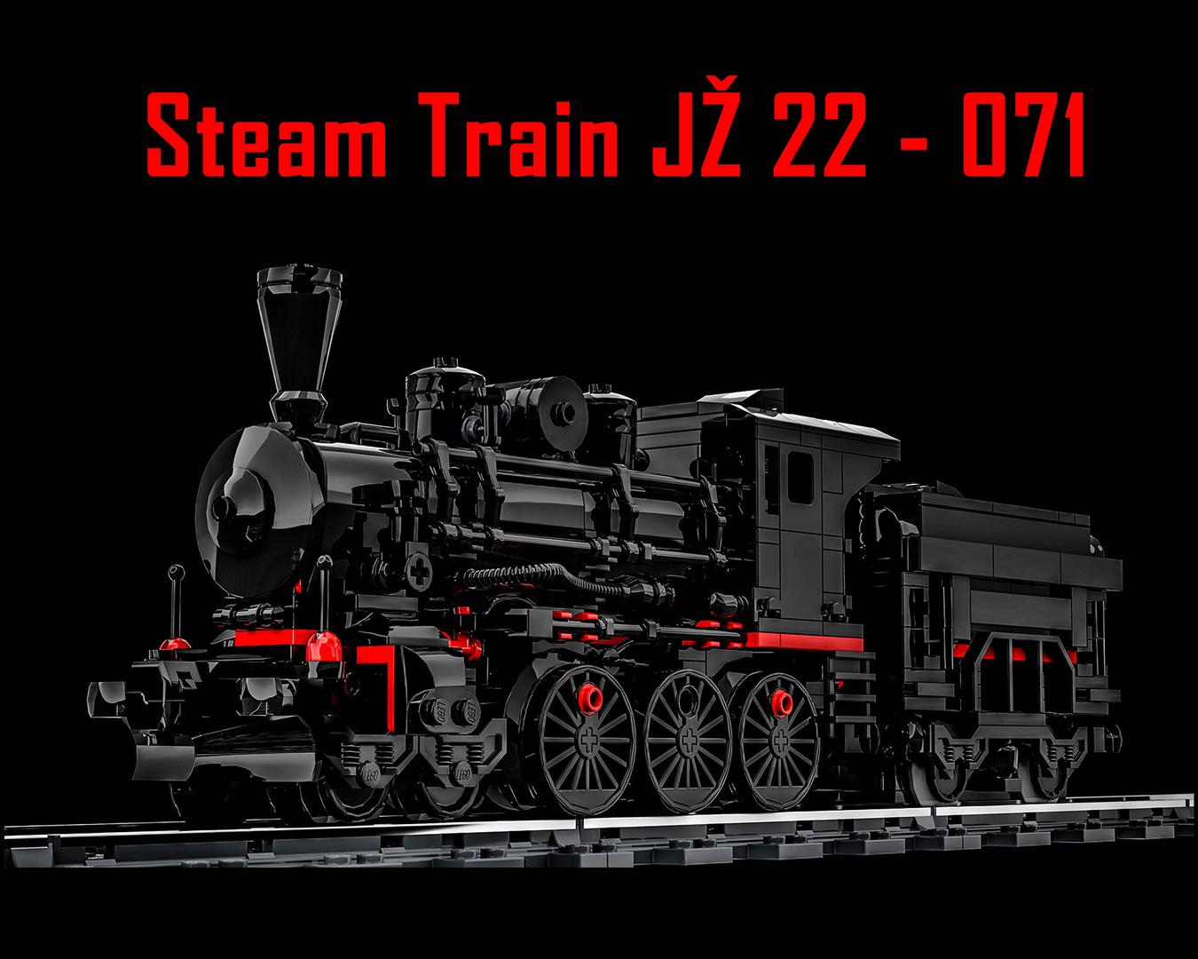 JŽ 22-071 Steam Train MOC (Locomotive, Powered Tender)
