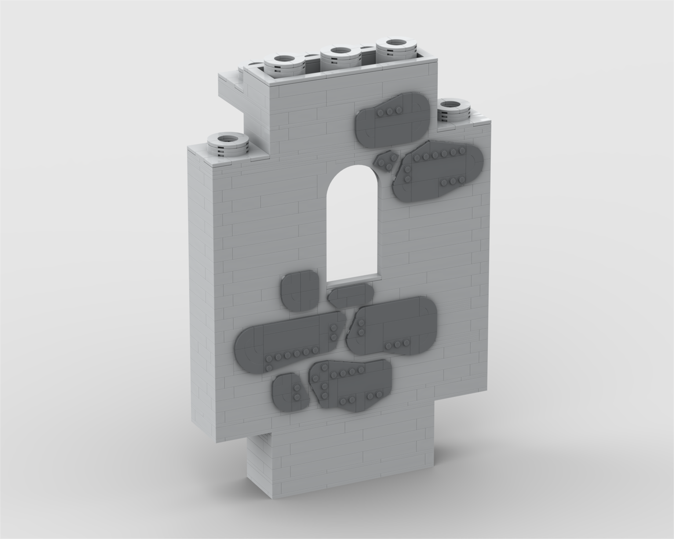 Upscaled 2x5x6 stone wall panel