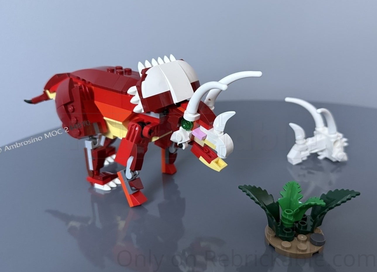 31379 Triceratops sp. (solid, minifig scale) alternate build