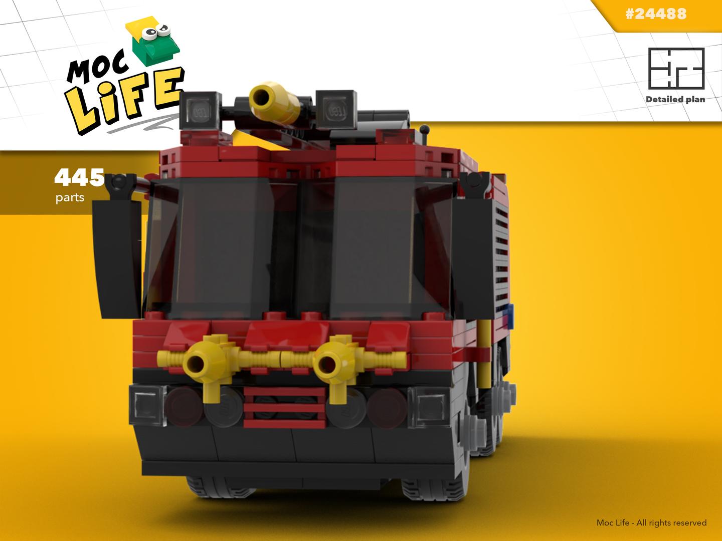 Airport fire engine with boom