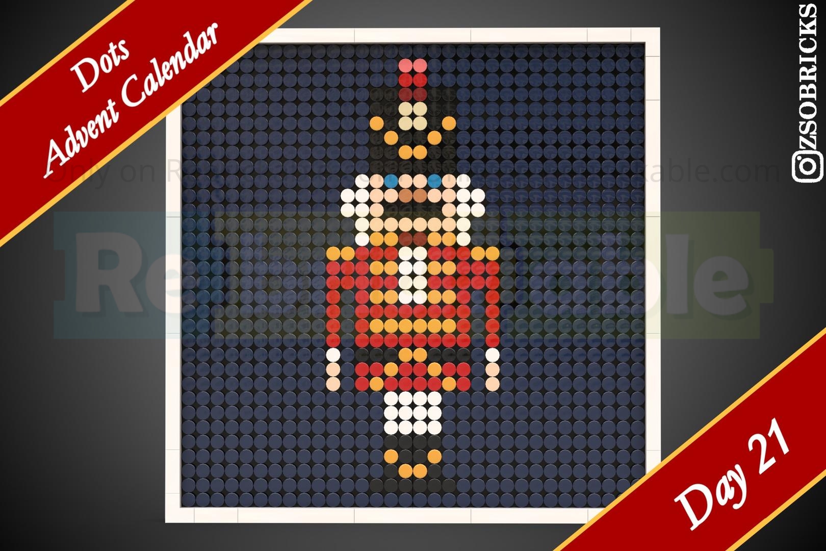 Day 21 - Nutcracker - Dots Advent Calendar by zsobricks