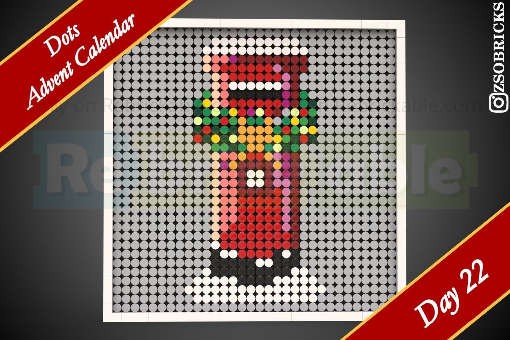 Day 22 - Christmas Postbox - Dots Advent Calendar by zsobricks