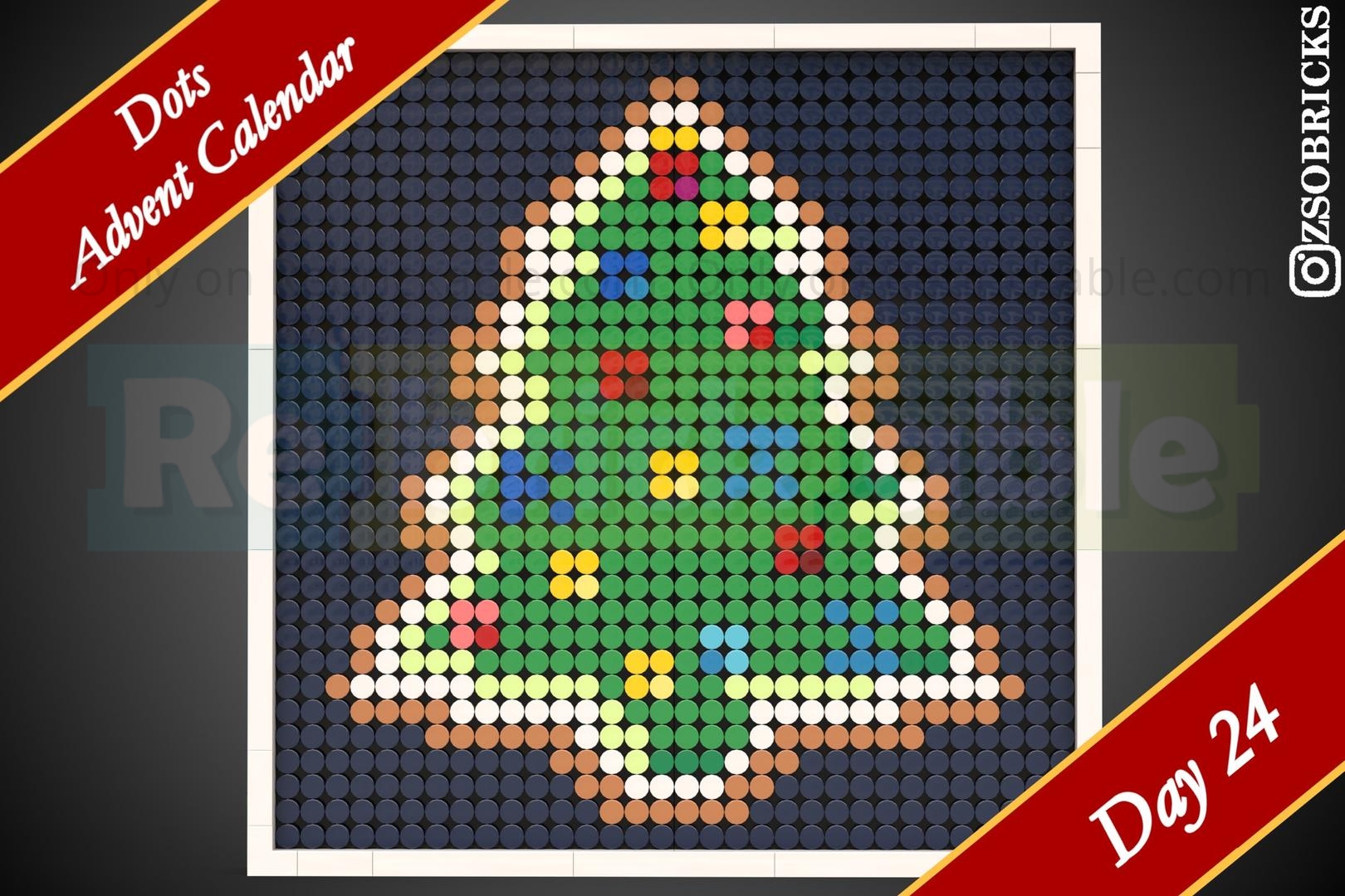 Day 24 - Christmas Cookie - Dots Advent Calendar by zsobricks