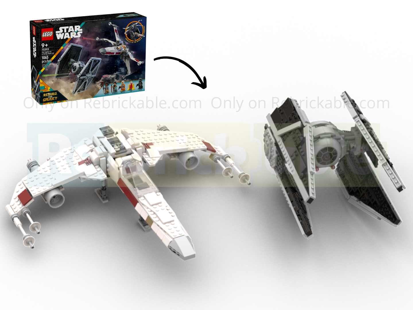 75393 TIE Interceptor & E-Wing Bundle alternate build
