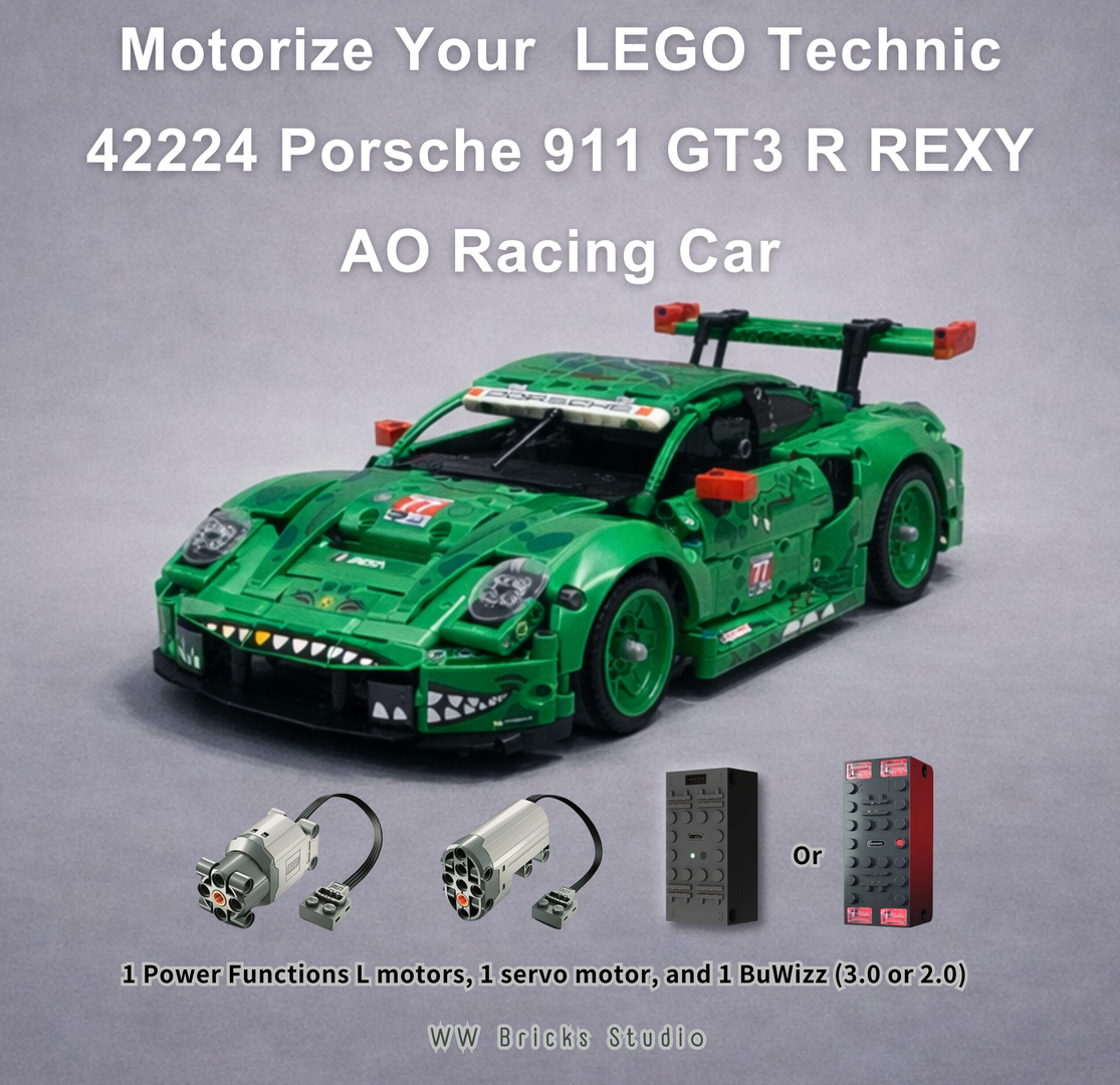 [RC] LEGO Technic 42224 Porsche 911 GT3 R REXY AO Racing Car with 1 PF L and 1 Servo motor