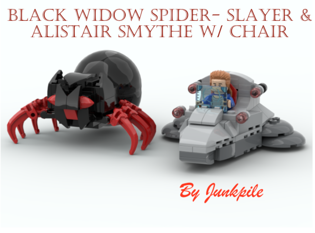 Marvel Spiderman - Alistair Smythe chair &amp; Tri-Spider Slayer bot 1