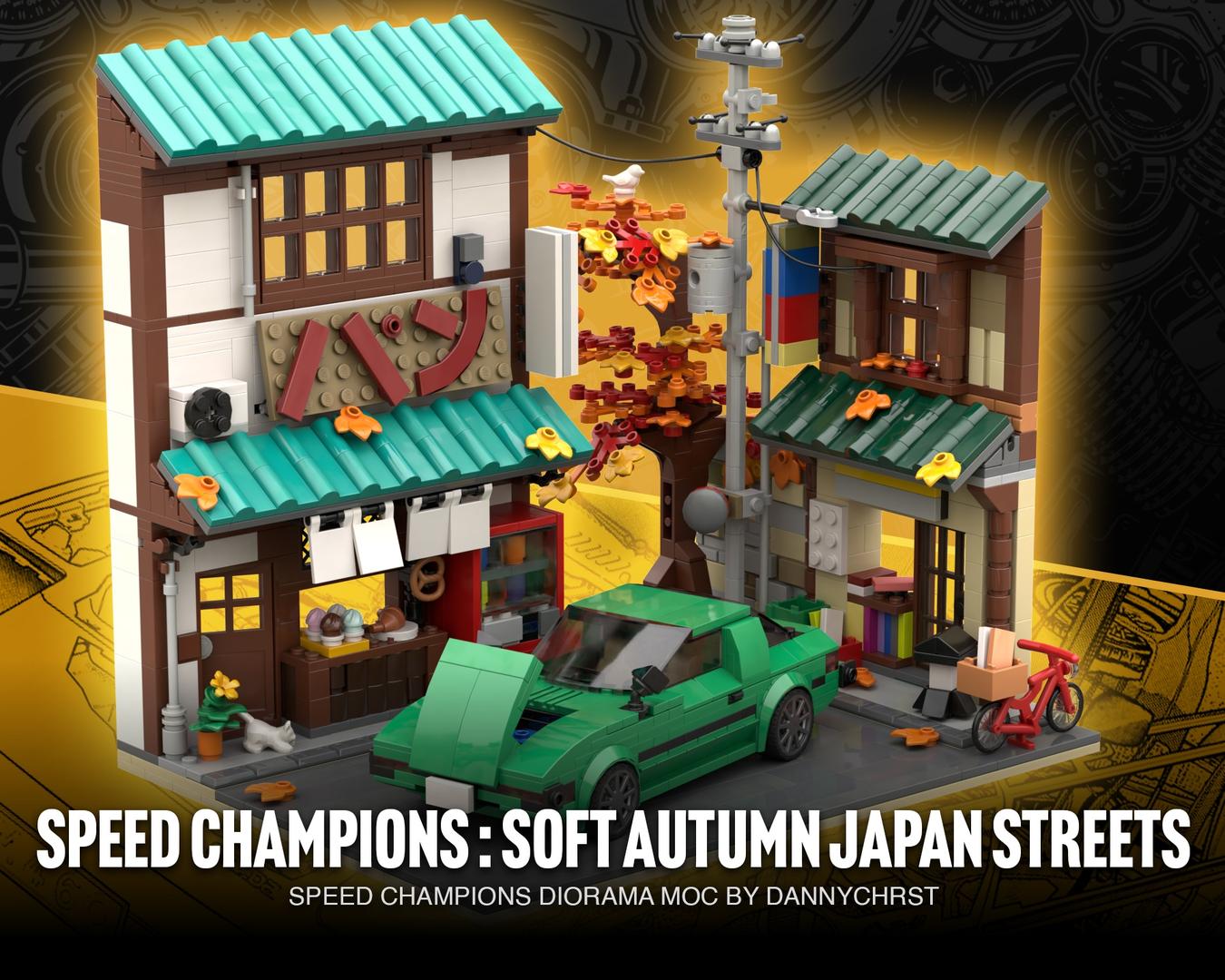 SPEED CHAMPIONS DIORAMA - SOFT AUTUMN JAPAN STREETS