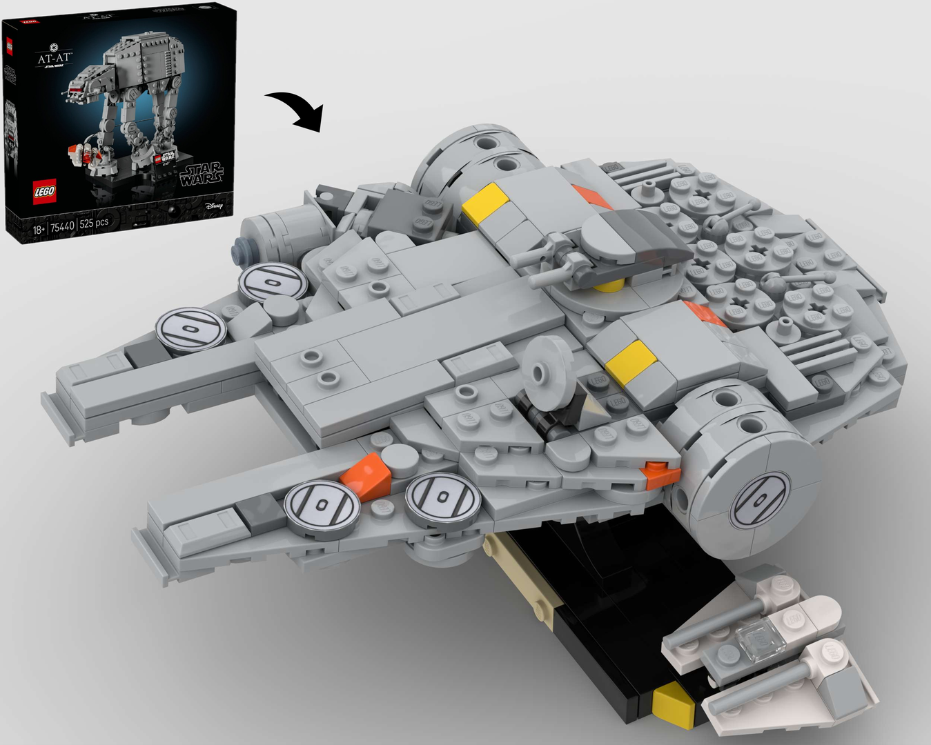 Millennium-Falcon Midi Scale – Alternate Build of 75440 AT-AT alternate build