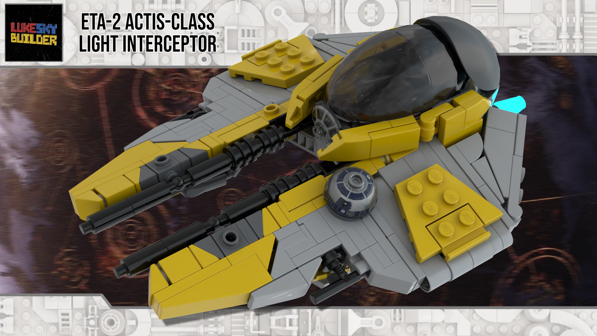 Anakin's Yellow Eta-2 Actis-Class Interceptor