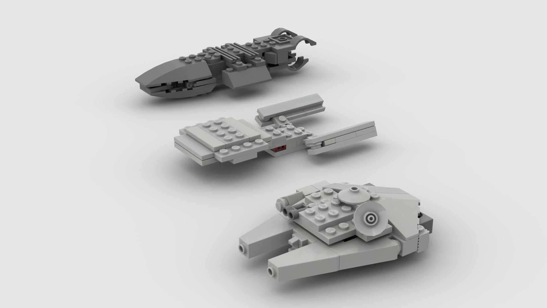 Micro Galactica, Enterprise, and Falcon: Triple Alt Set alternate build