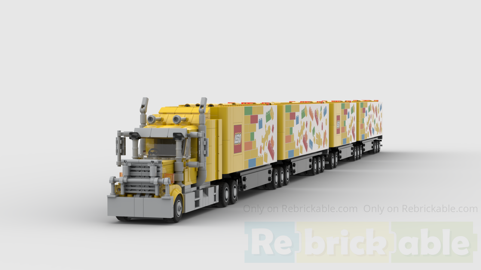 Lego delivery road train